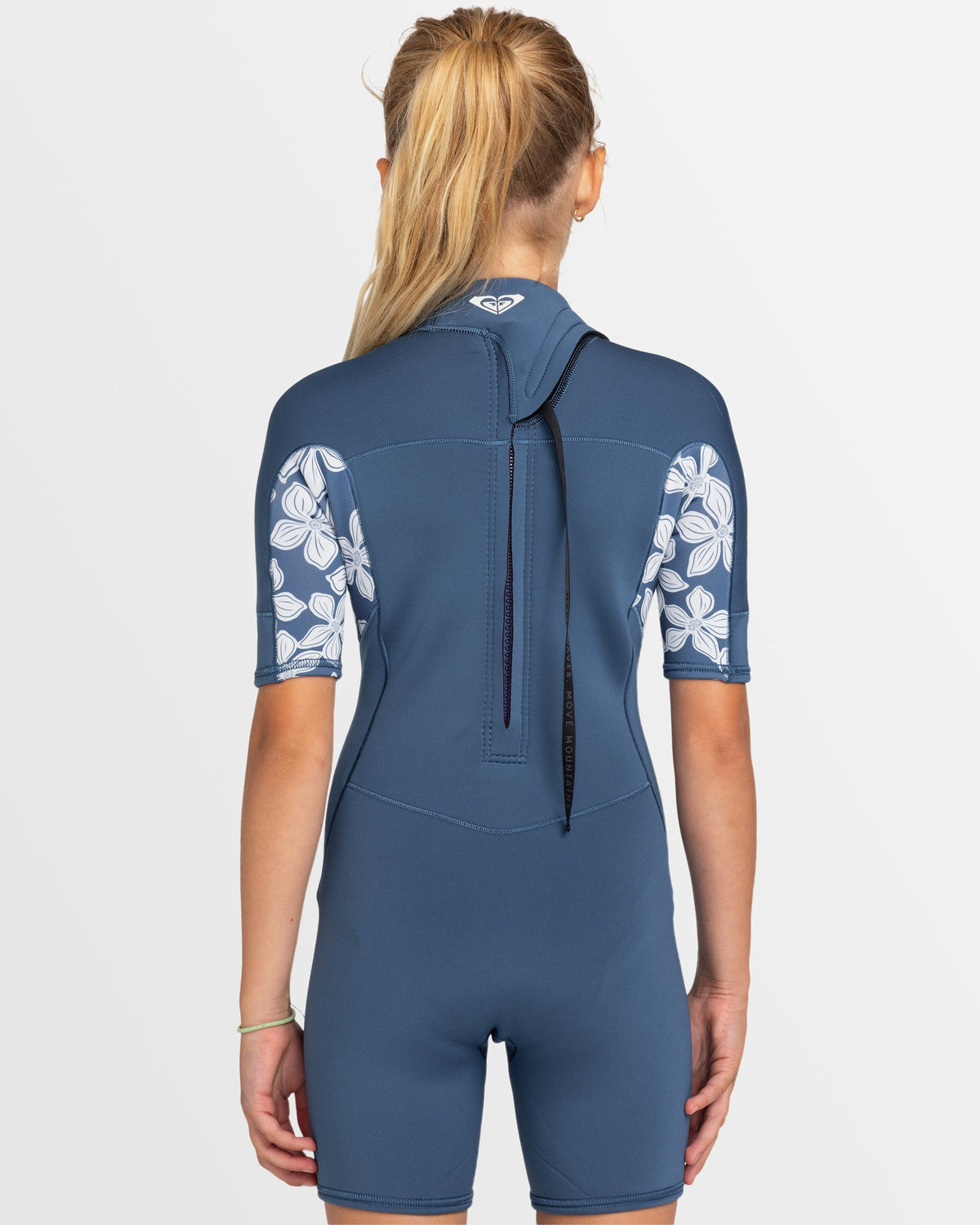 Girls 4-16 2mm Swell Series Back Zip Short Sleeve Springsuit