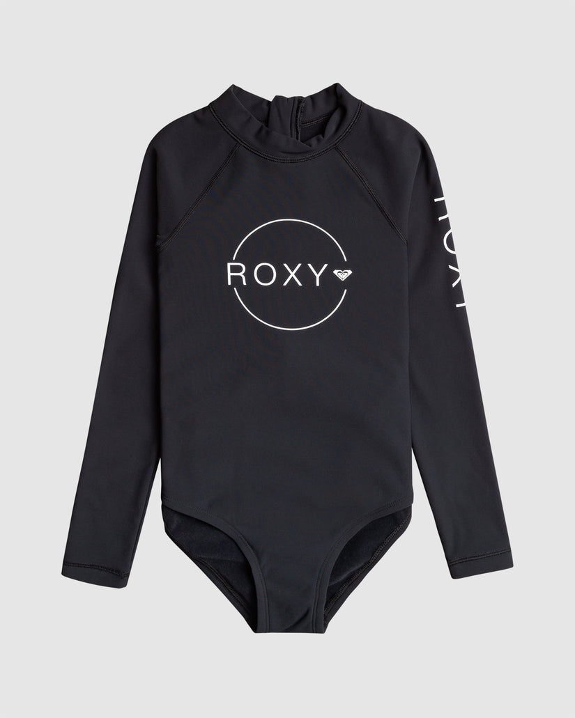 Girls 6-16 Heater Long Sleeve One-Piece Rash Vest