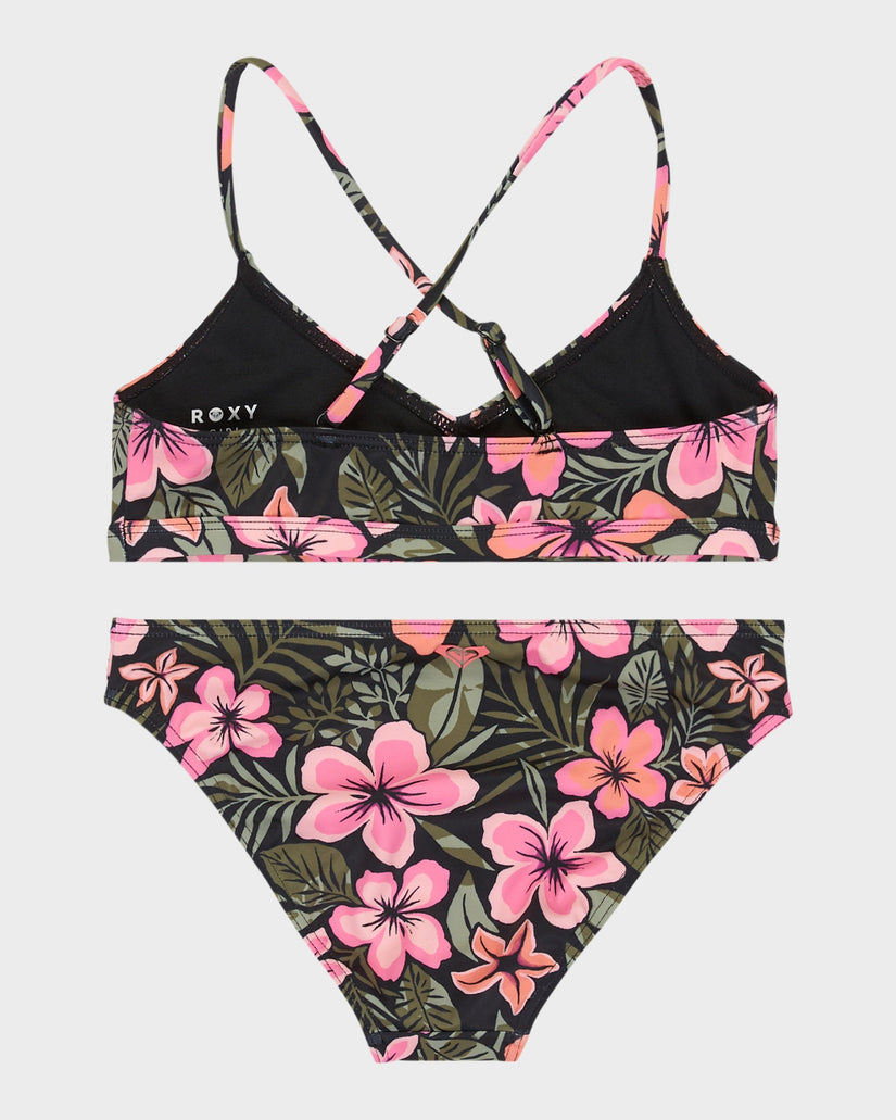 Girls 7-16 Active Floral Swim Set