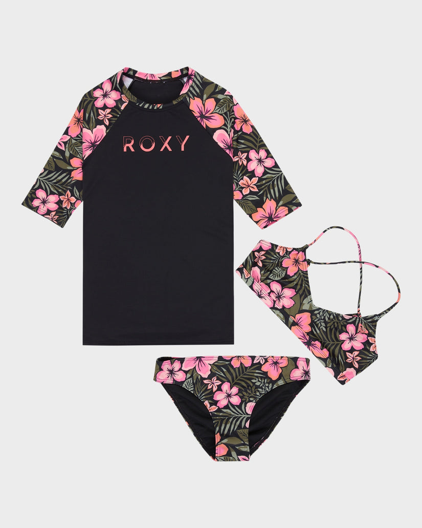 Girls 7-16 Active Floral Swim Set