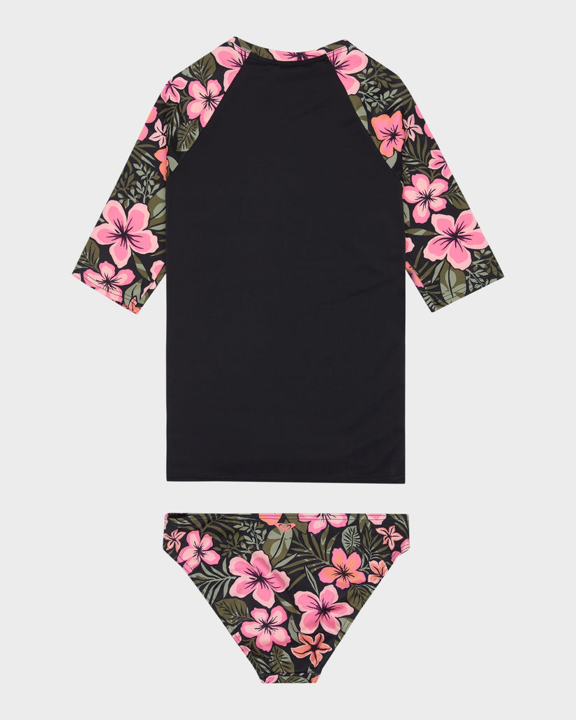 Girls 7-16 Active Floral Swim Set