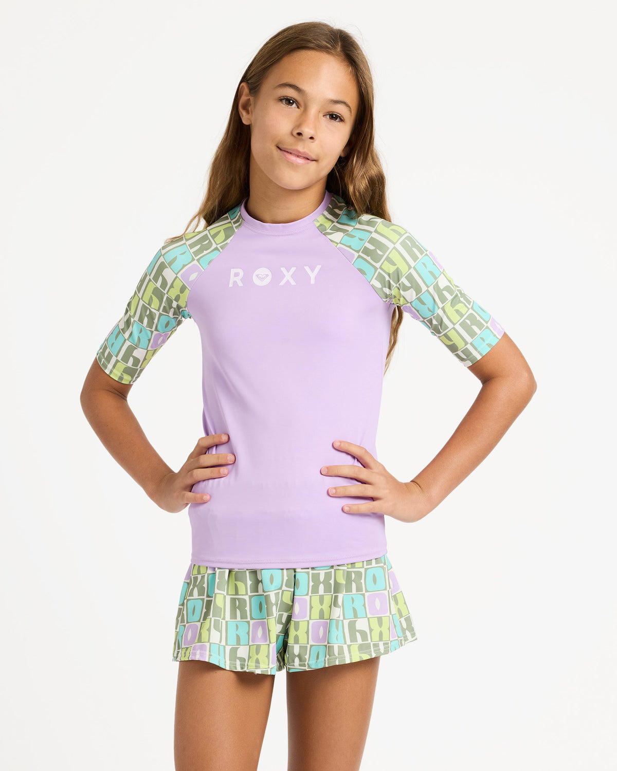 Girls 6-16 Roxy Active RG Lycra Rash Vest