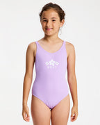 Girls 6-16 Solid Active One Piece Swimsuit