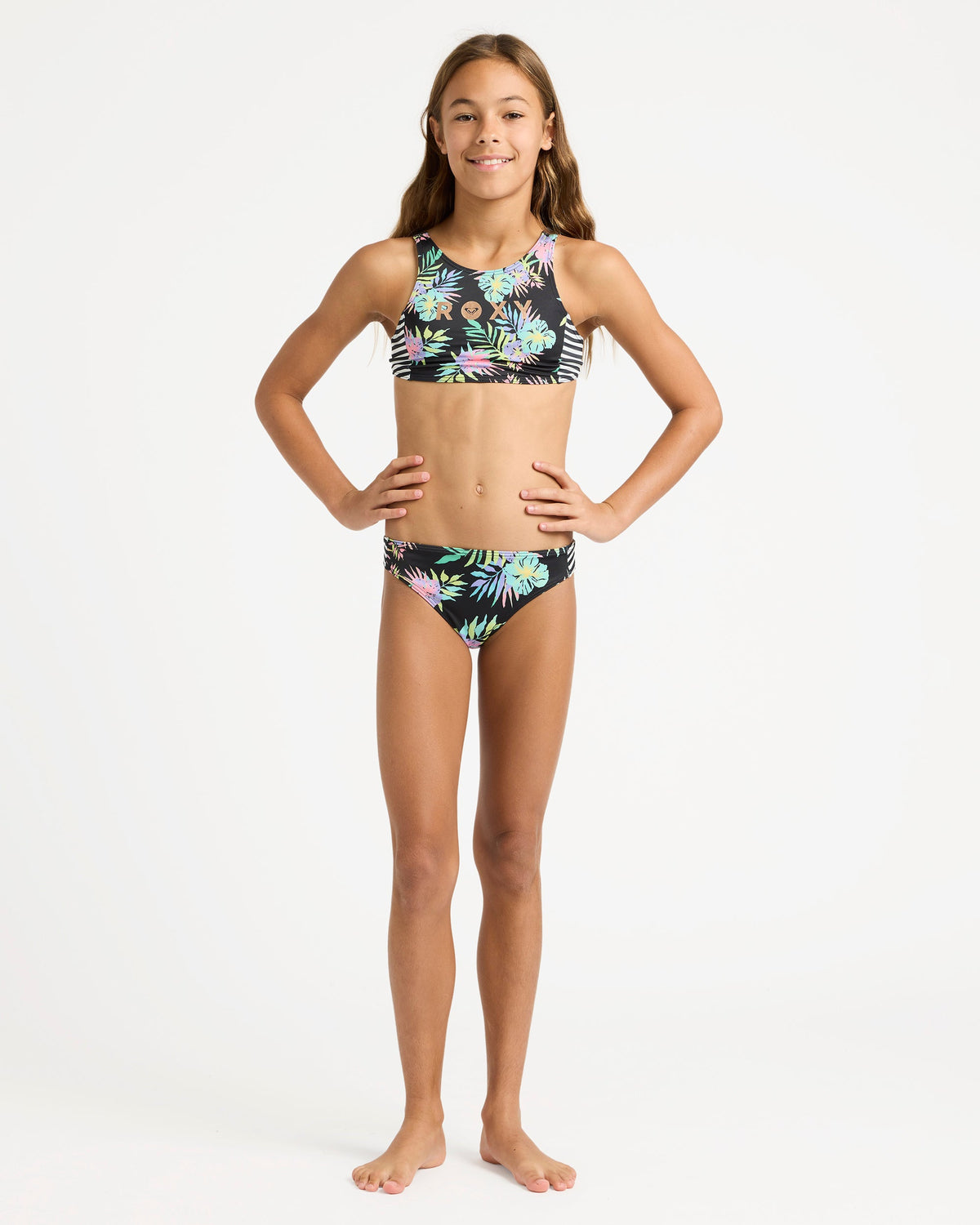 Girls 6-16 Roxy Active Crop Set Two Piece