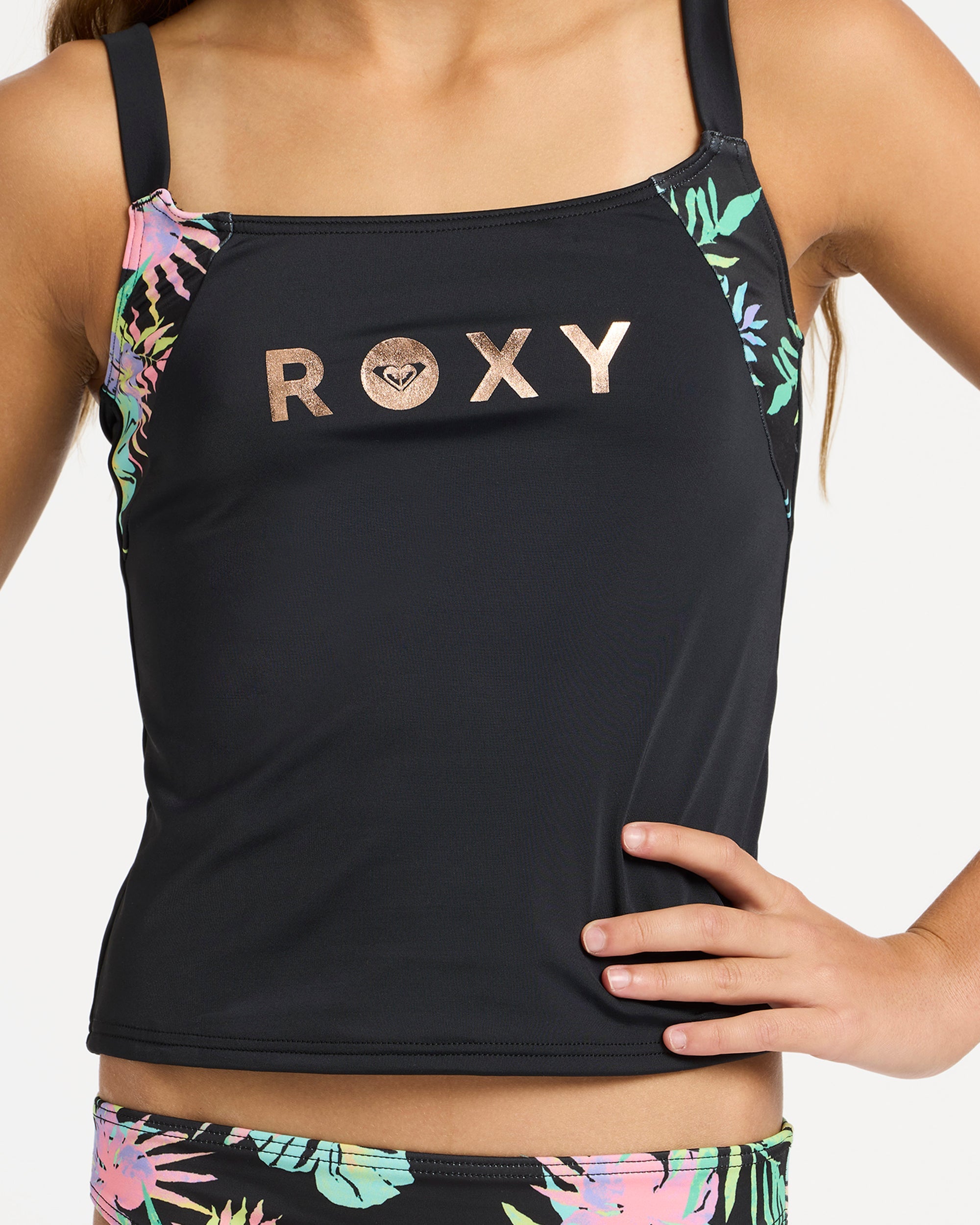 Girls 6-16 Roxy Active Tankini Set Two Piece