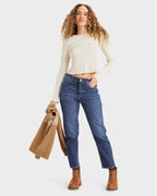 Womens Patti Straight Denim Jeans