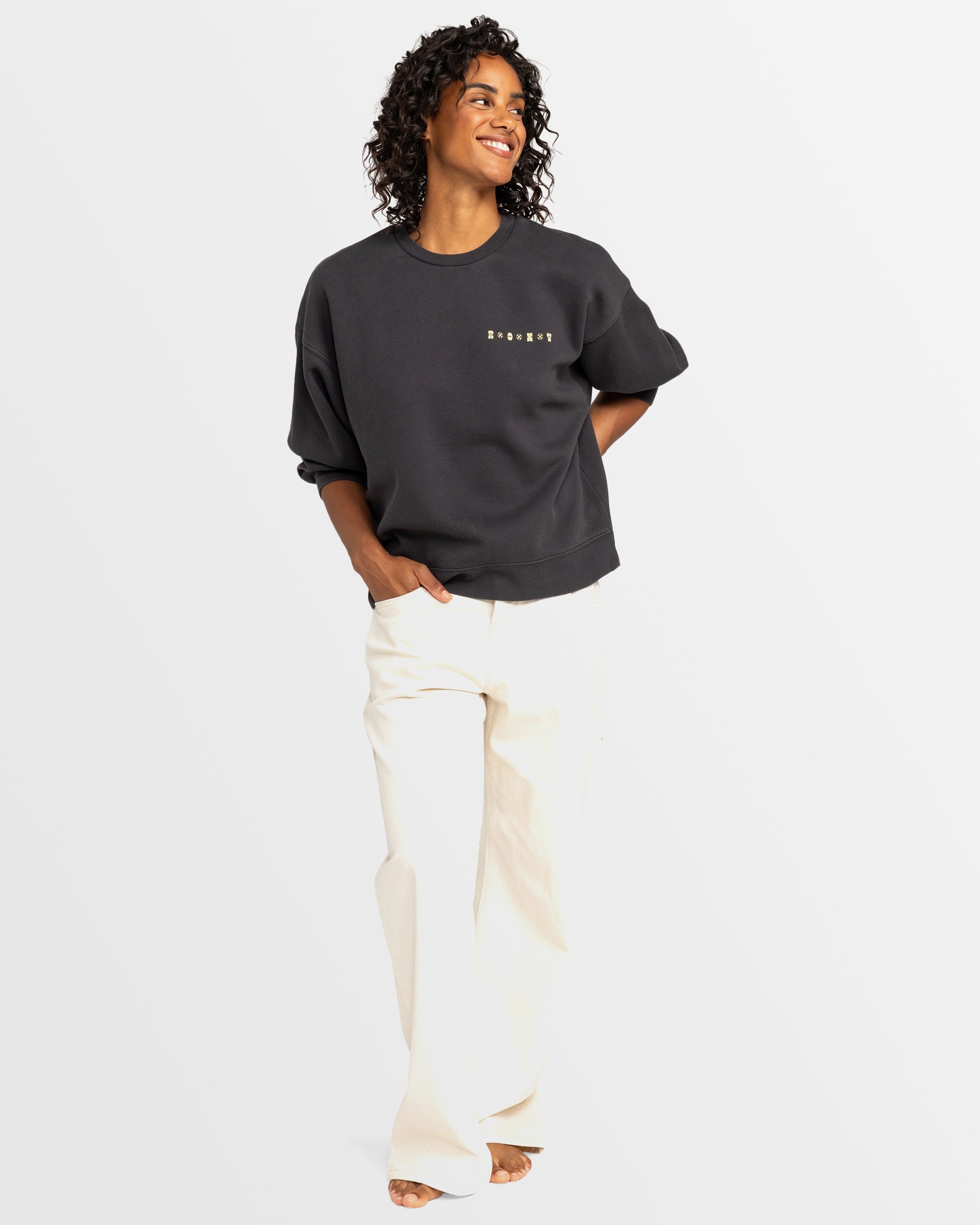 Womens Line Up Crew Neck