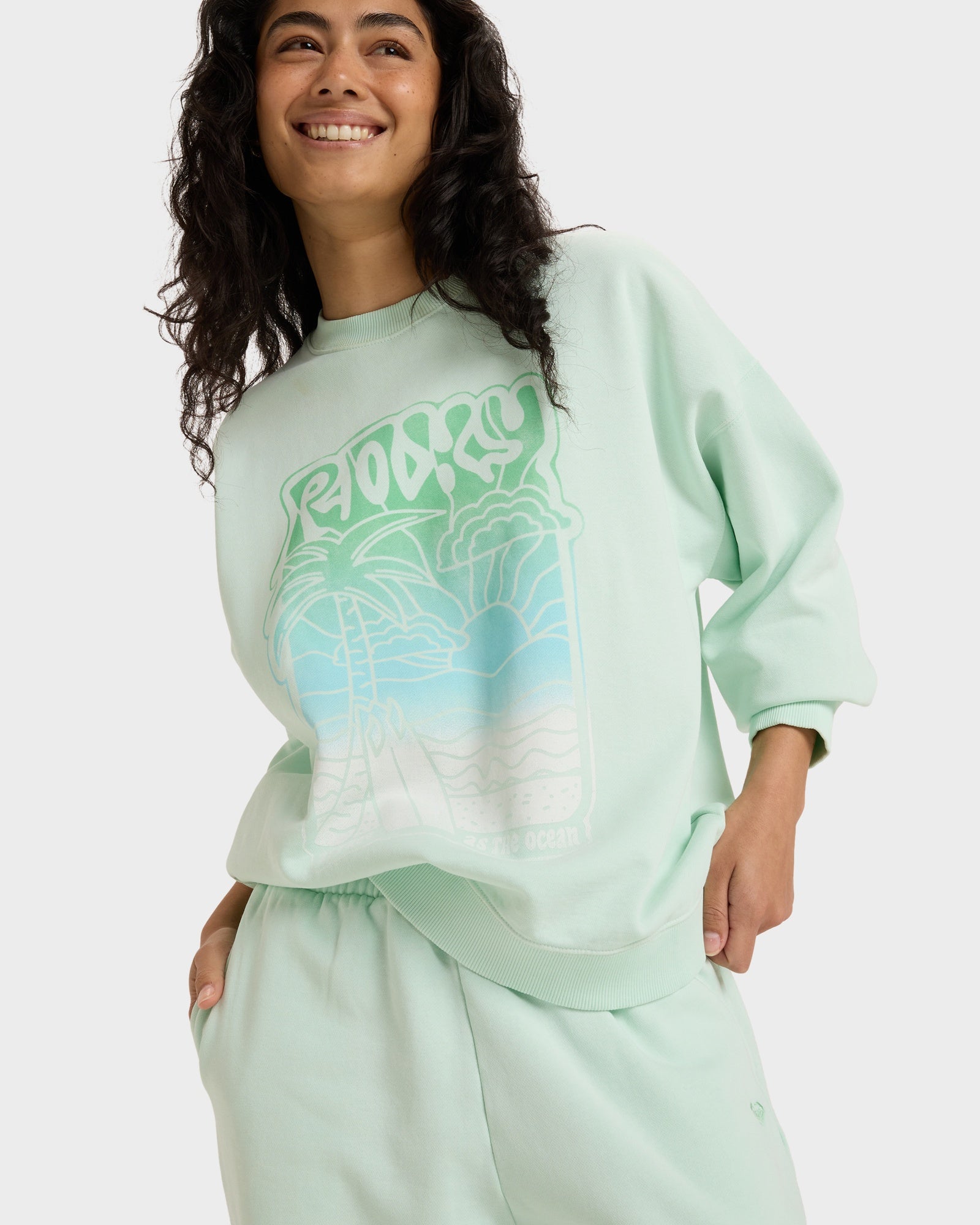 Buy LINEUP OVERSIZED CREW by Roxy | Amazon Surf NZ