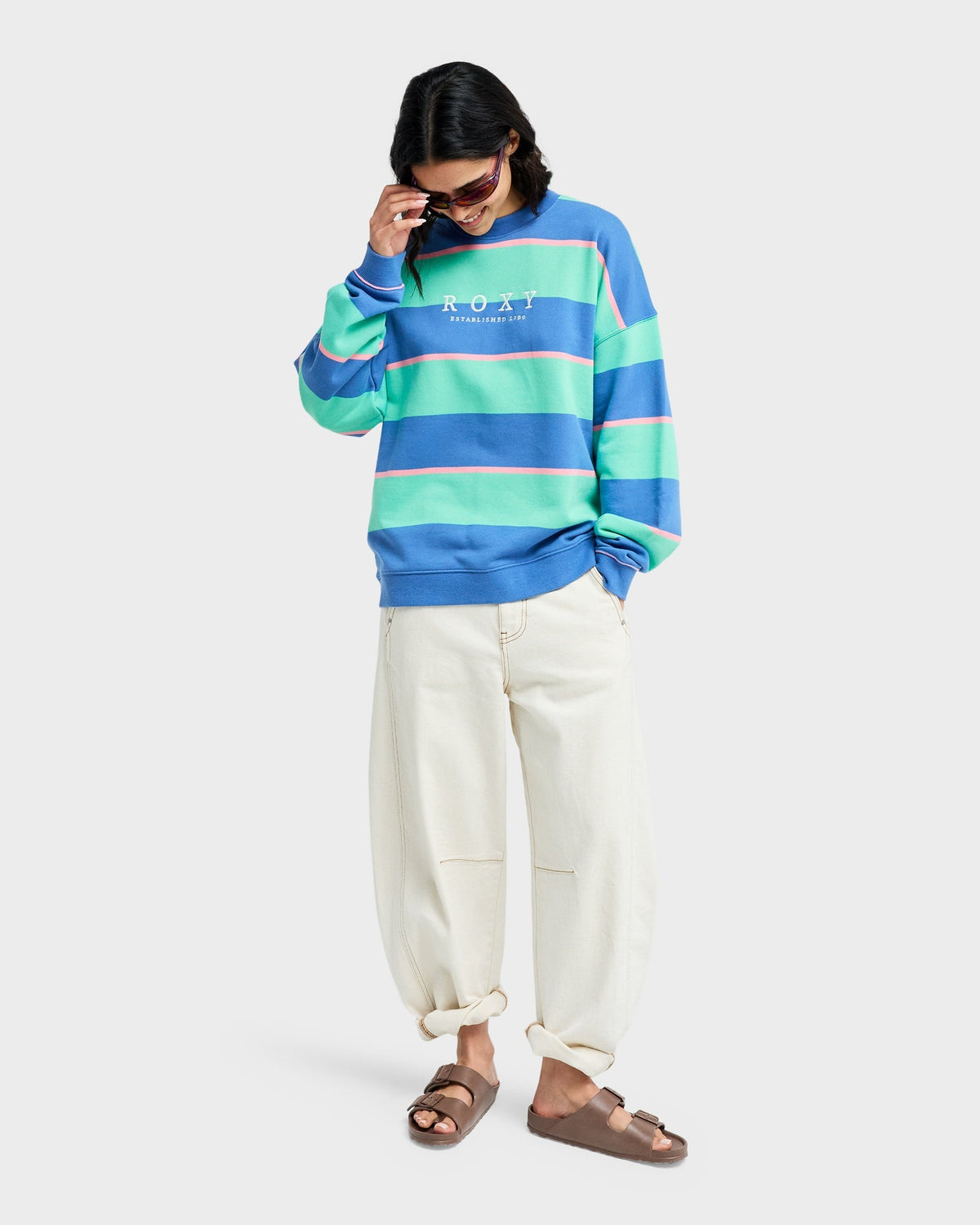 Womens Strictly Stripe Crew Neck