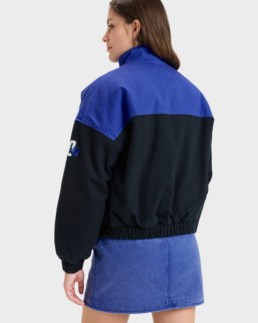 Womens Chloe Kim Moto Bomber Jacket