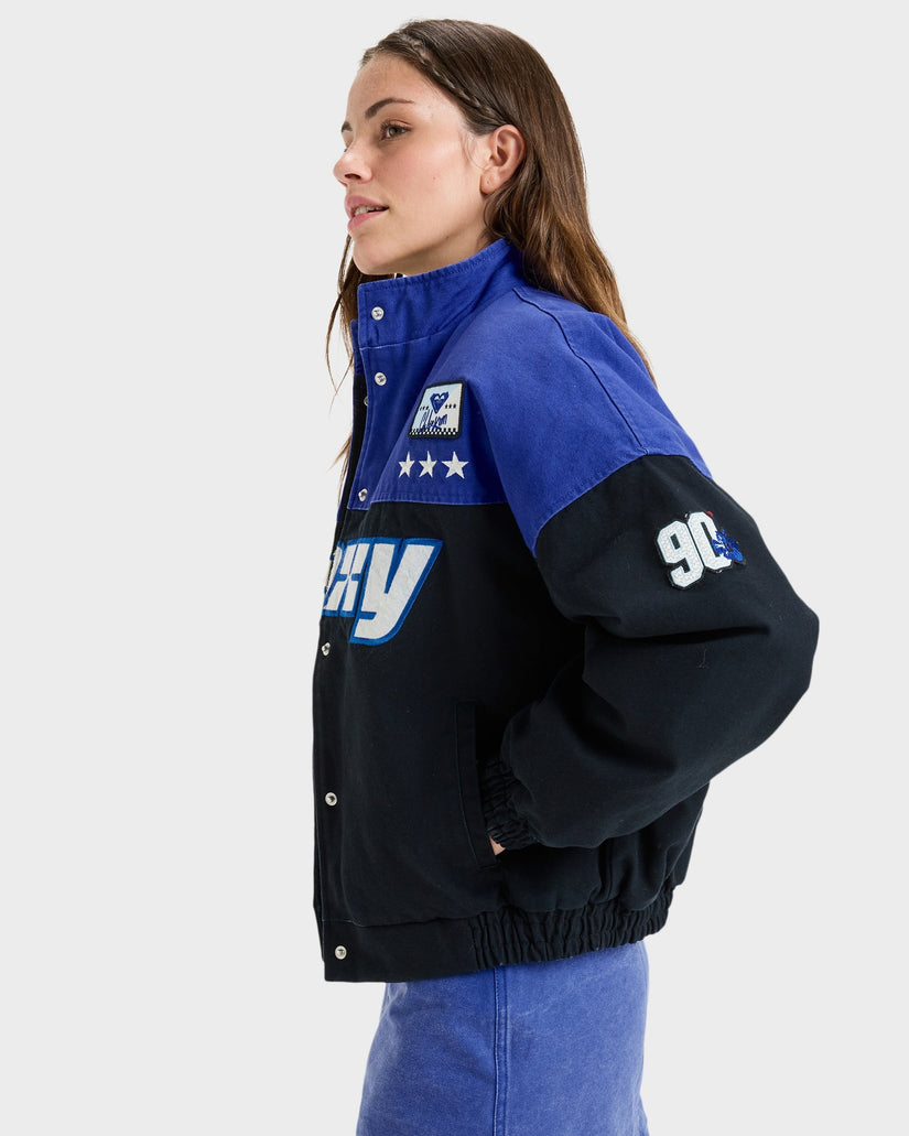 Womens Chloe Kim Moto Bomber Jacket