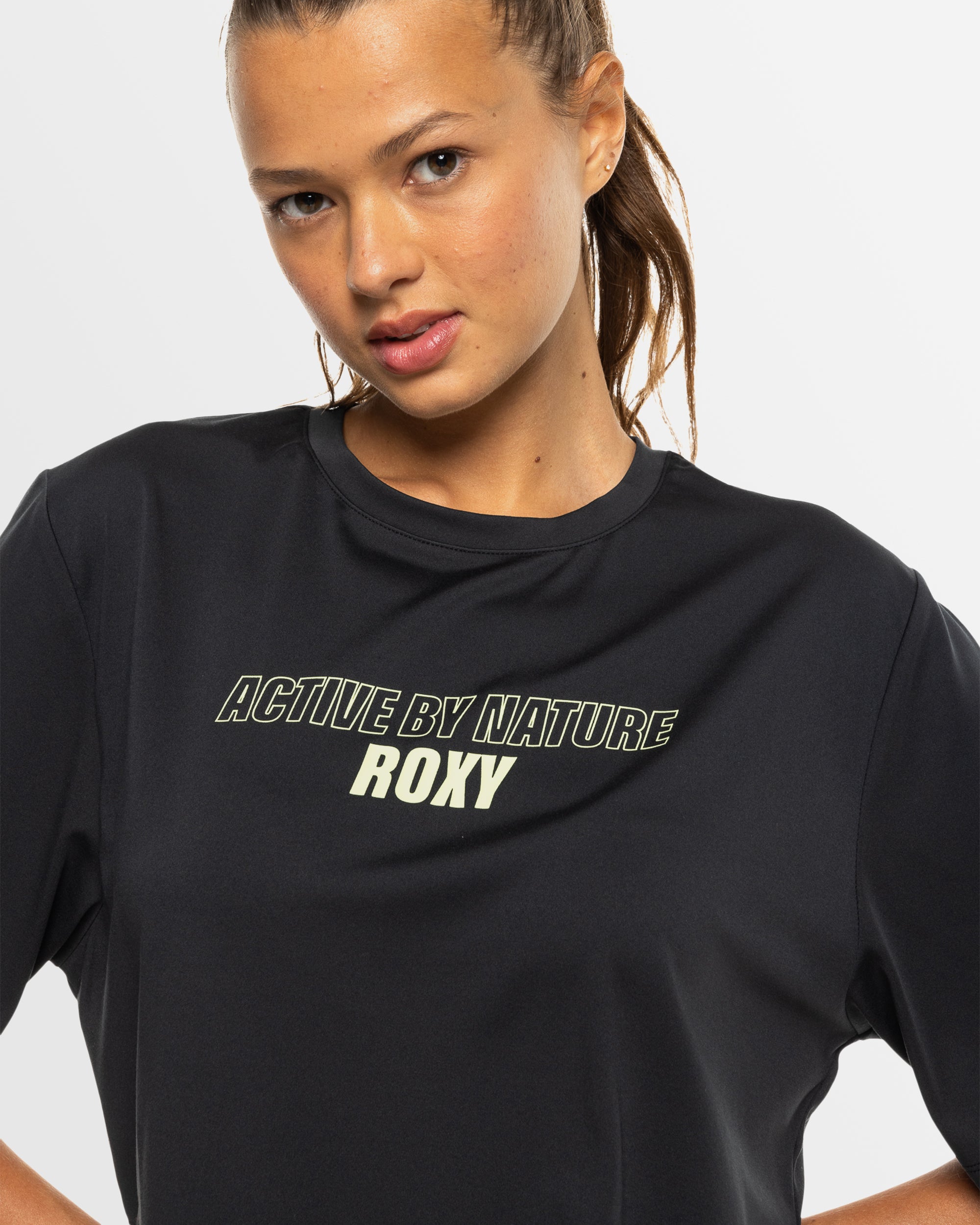 Womens Beach Bound Short Sleeve Crop Top
