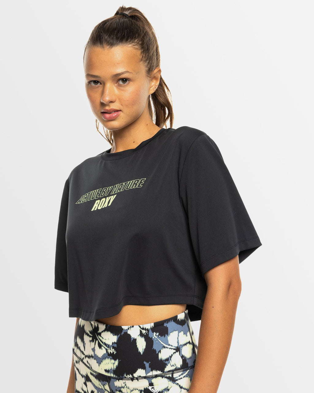 Womens Beach Bound Short Sleeve Crop Top