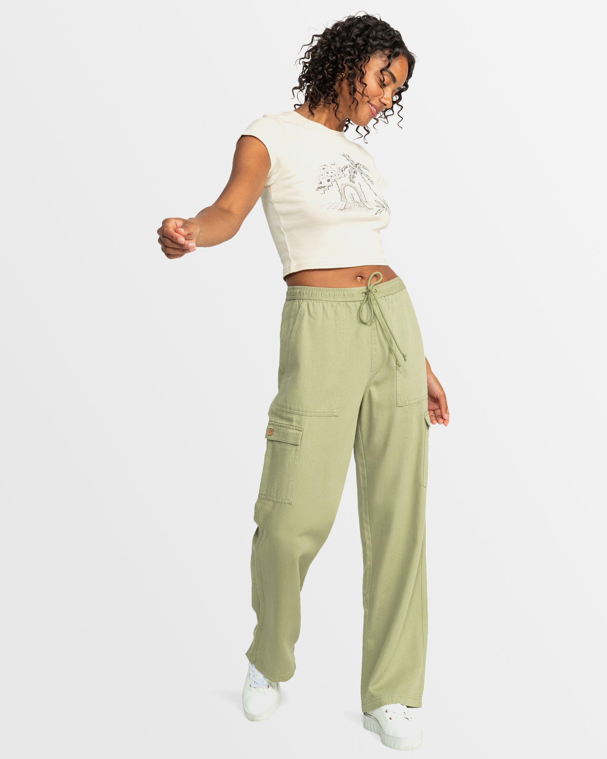 Womens Roxy All Day Crop Top