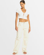 Womens Born With It Crop Top