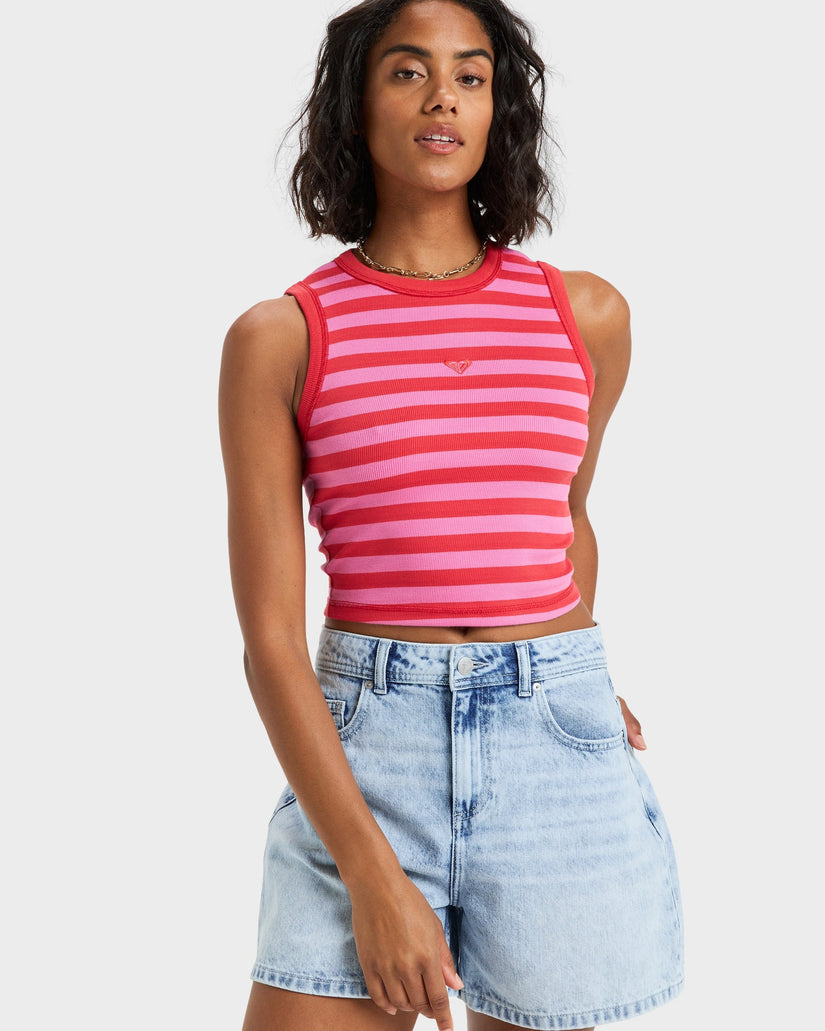 Womens Iconic Days Stripes Tank Top