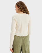 Womens Time Off Pointelle Long Sleeve T-Shirt