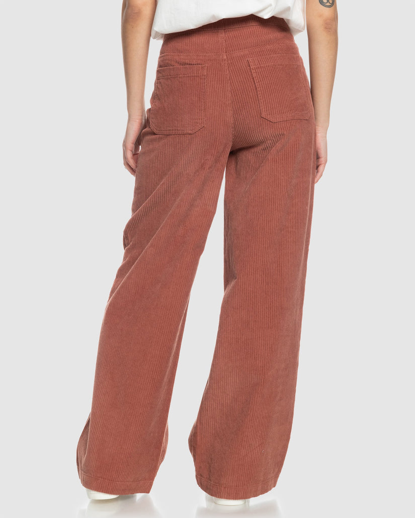 Womens Winter Around Wide Leg Corduroy Pants