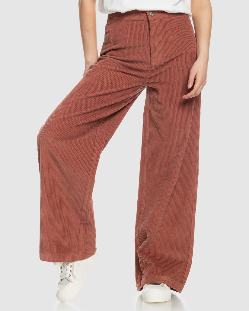 Womens Winter Around Wide Leg Corduroy Pants