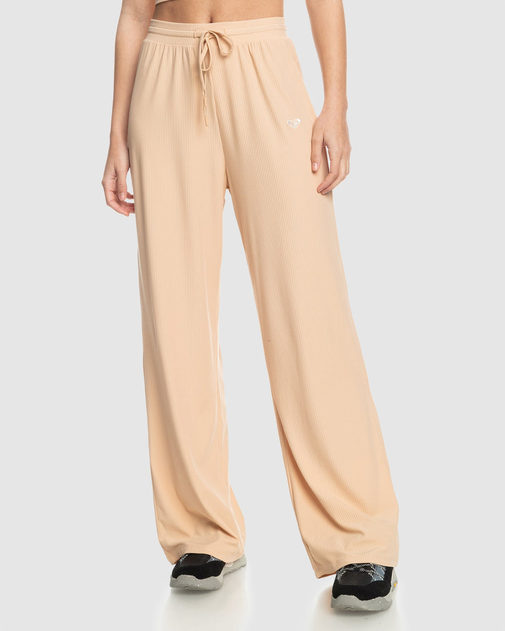 Womens Rise & Vibe Rib Wide Leg Pants