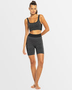 Womens Chill Out Seamless Heart Biker Athletic Shorts
