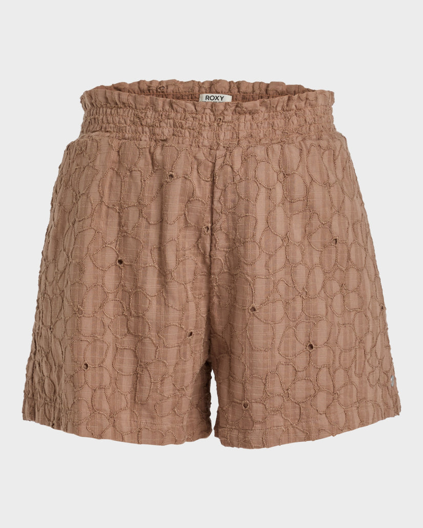 Womens Souvenirs Chaser Elastic Waist Shorts