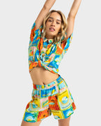 Womens Atlas Sunburn Tones Elastic Waist Shorts