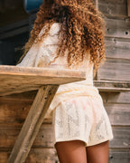 Womens Spicy Vibes Elastic Waist Shorts