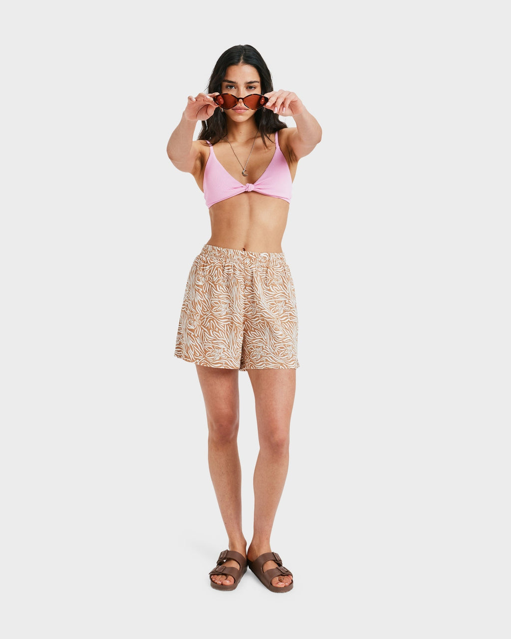 Womens Lekeitio Bay Printed Elastic Waist Shorts