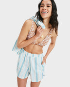 Womens Lekeitio Bay Stripe Elastic Waist Shorts