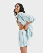 Womens Lekeitio Bay Stripe Elastic Waist Shorts