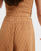Womens Ocean Sound Elastic Waist Shorts