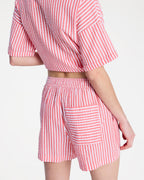 Womens Lekeito Break High Stripe Beach Shorts