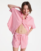 Womens Lekeito Break High Stripe Beach Shorts