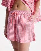 Womens Lekeito Break High Stripe Beach Shorts