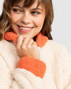 Womens Weekend Plans Blocked Sherpa Fleece Top