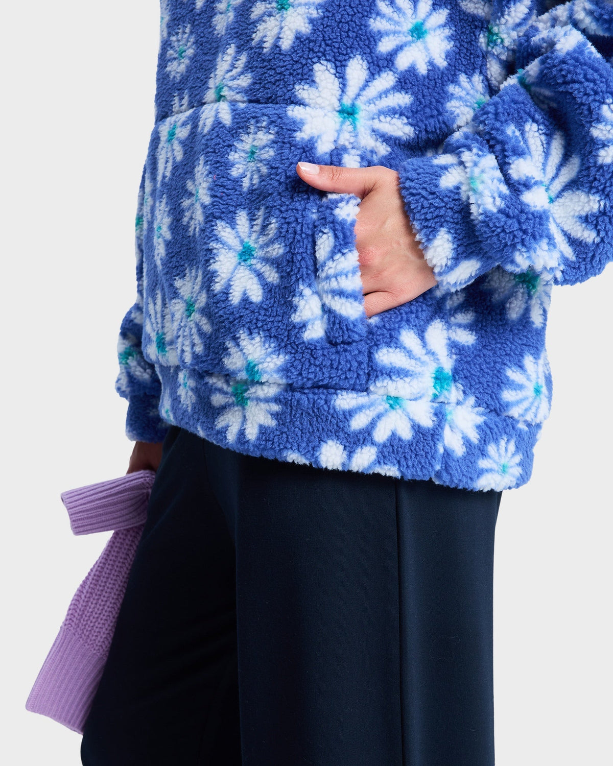 Womens Jive Talking Binded Half Zip Fleece Jumper
