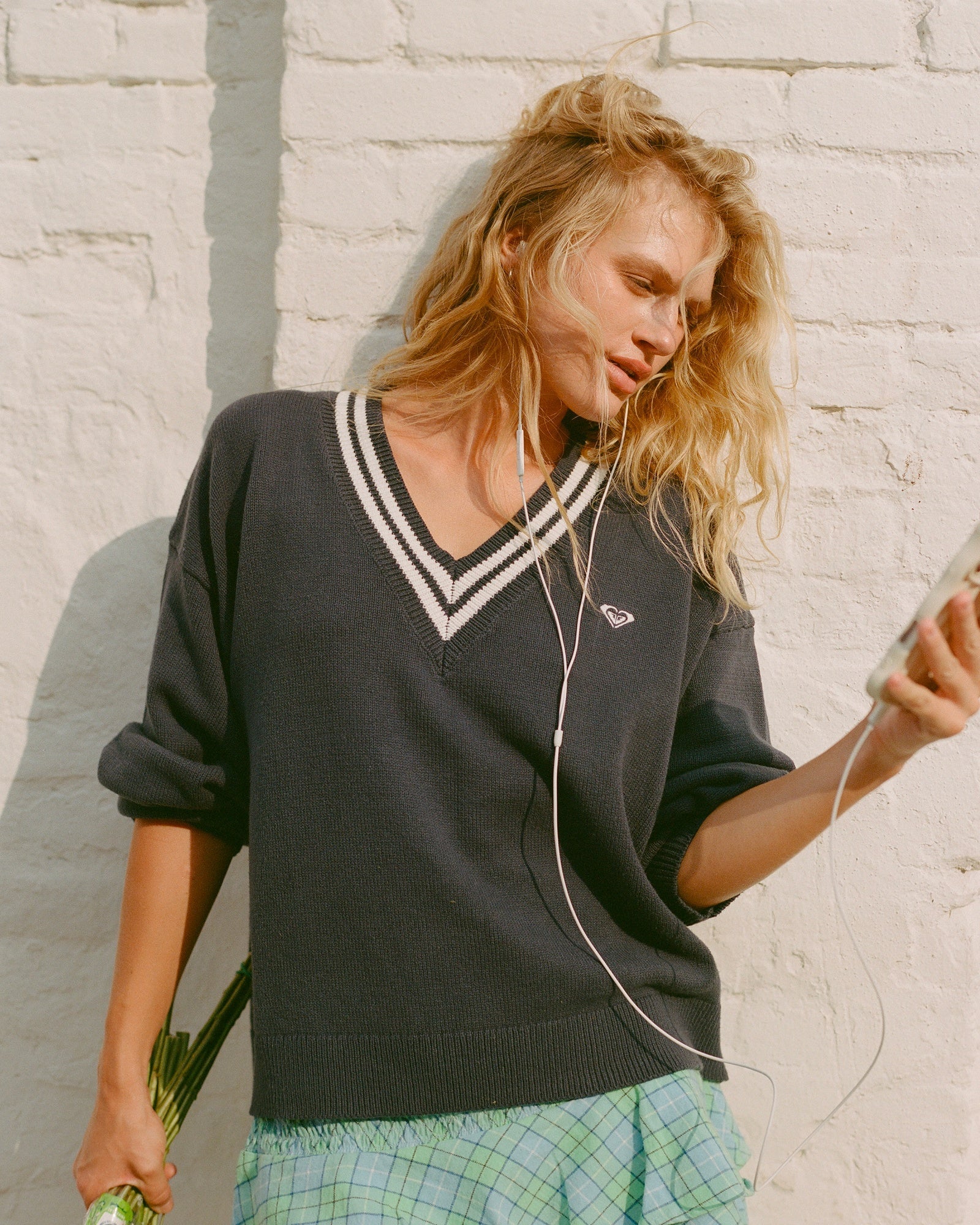 Womens Surf School V Neck Jumper