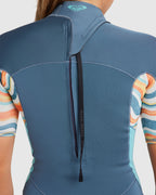 Womens 2mm Swell Series Back Zip Short Sleeve Springsuit