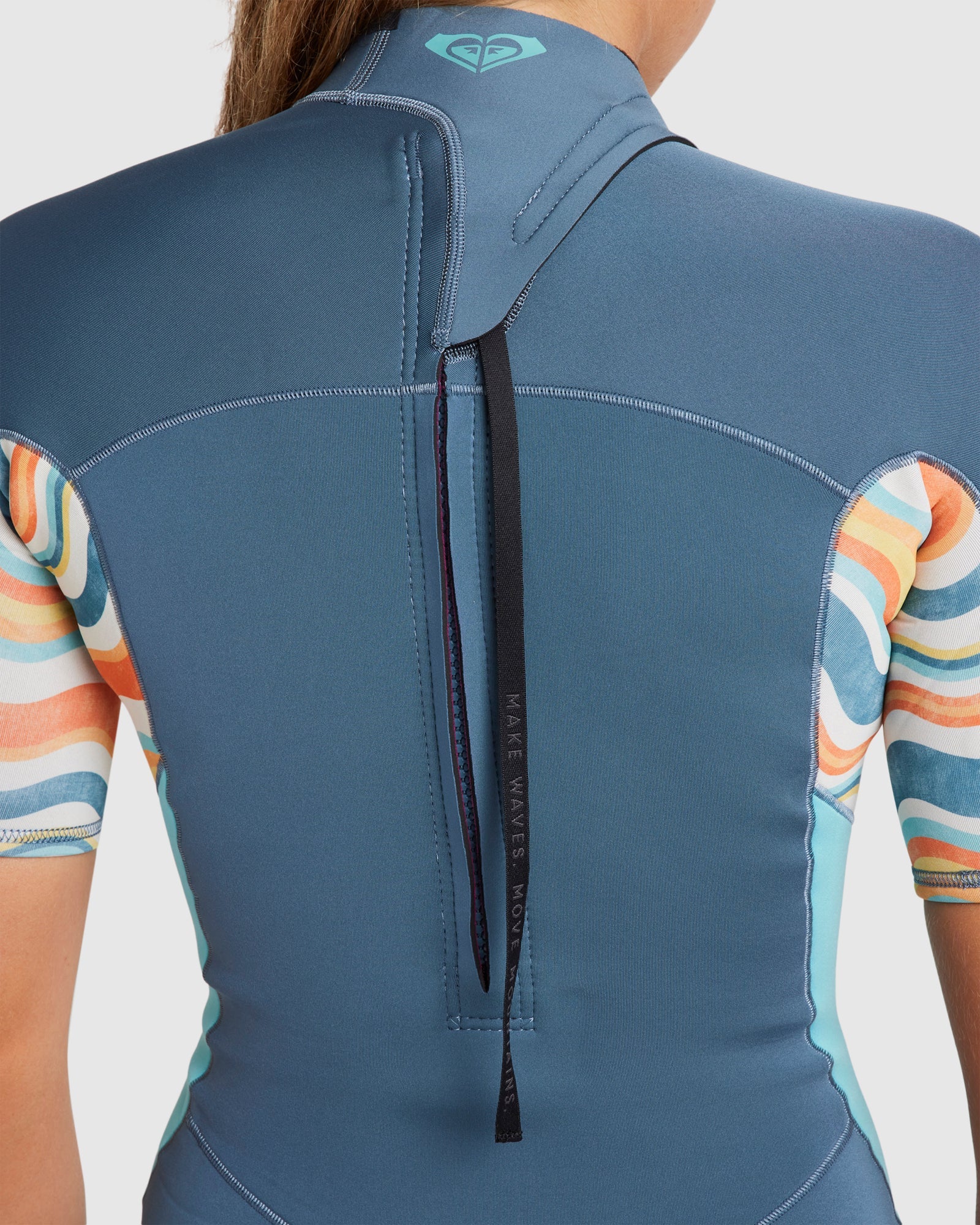 Womens 2mm Swell Series Back Zip Short Sleeve Springsuit