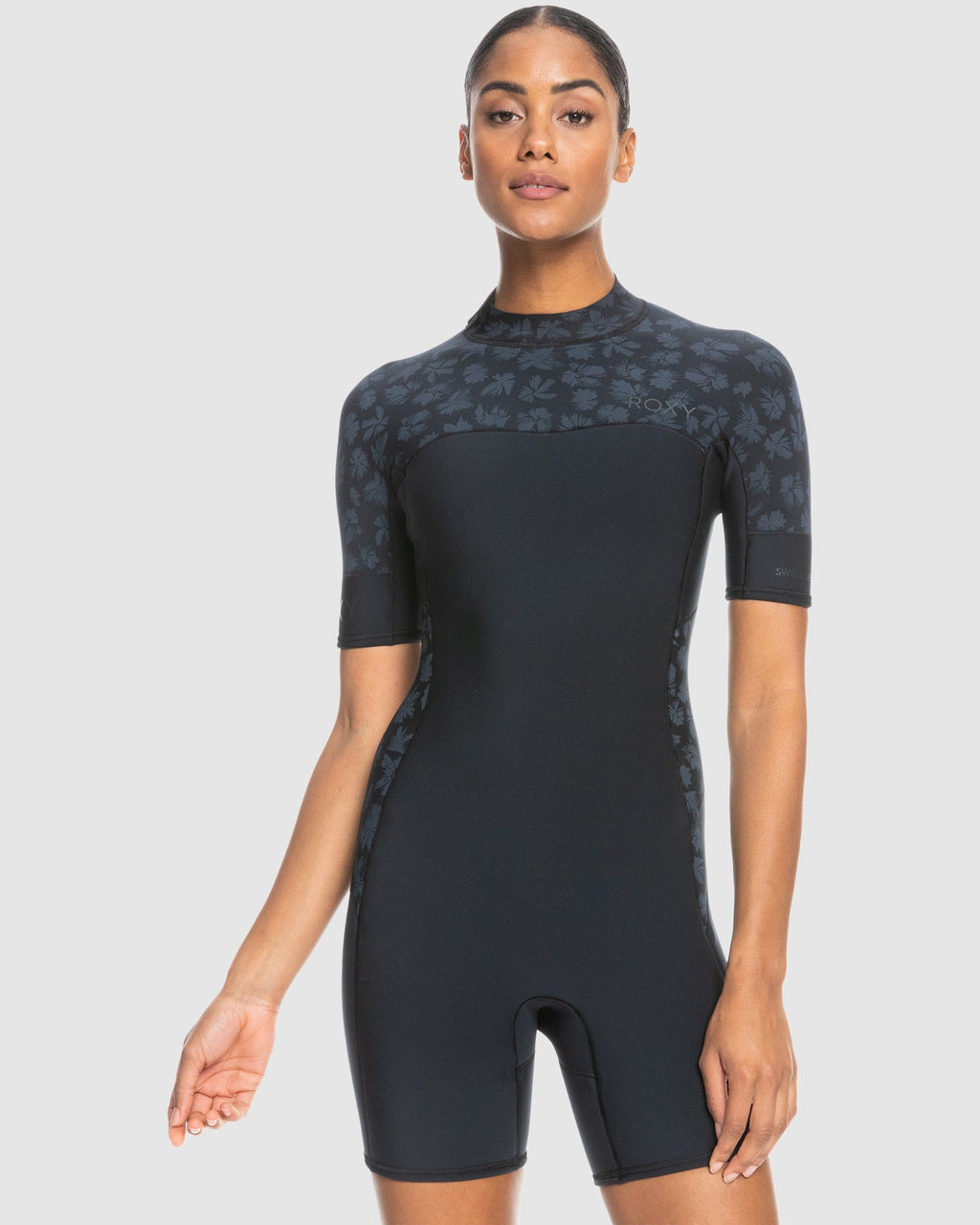 Womens 2mm Swell Series Back Zip Short Sleeve Springsuit