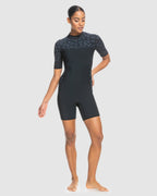 Womens 2mm Swell Series Back Zip Short Sleeve Springsuit