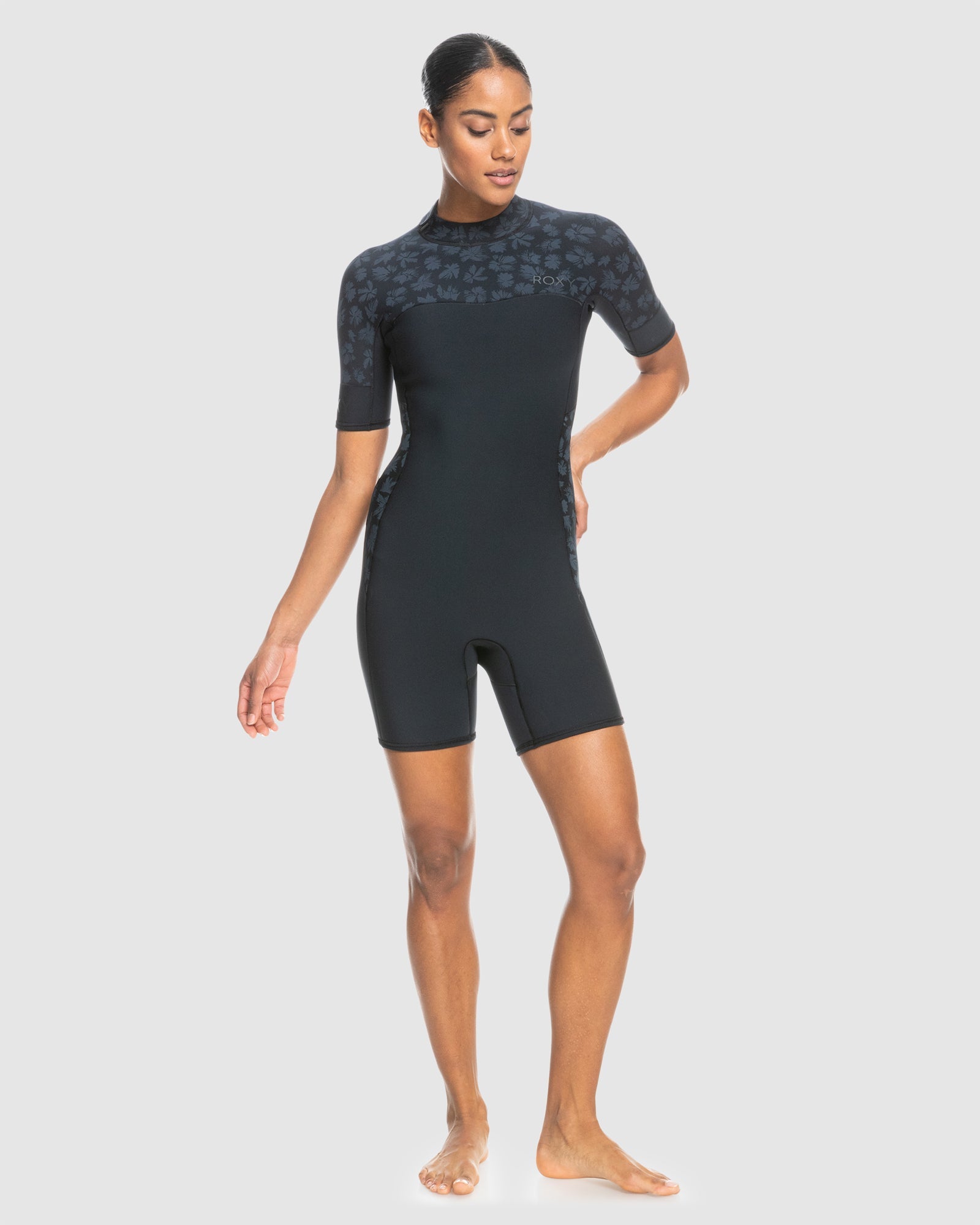 Womens 2mm Swell Series Back Zip Short Sleeve Springsuit