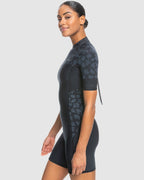 Womens 2mm Swell Series Back Zip Short Sleeve Springsuit