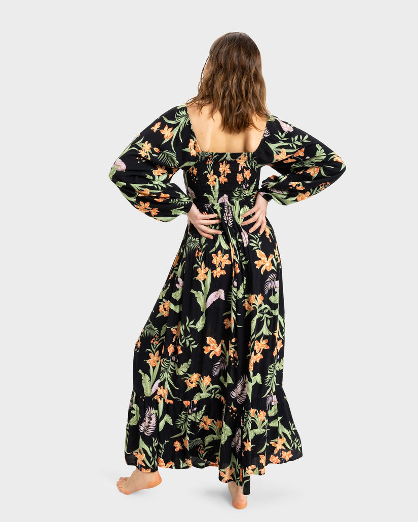 Womens Black Sands Maxi Dress