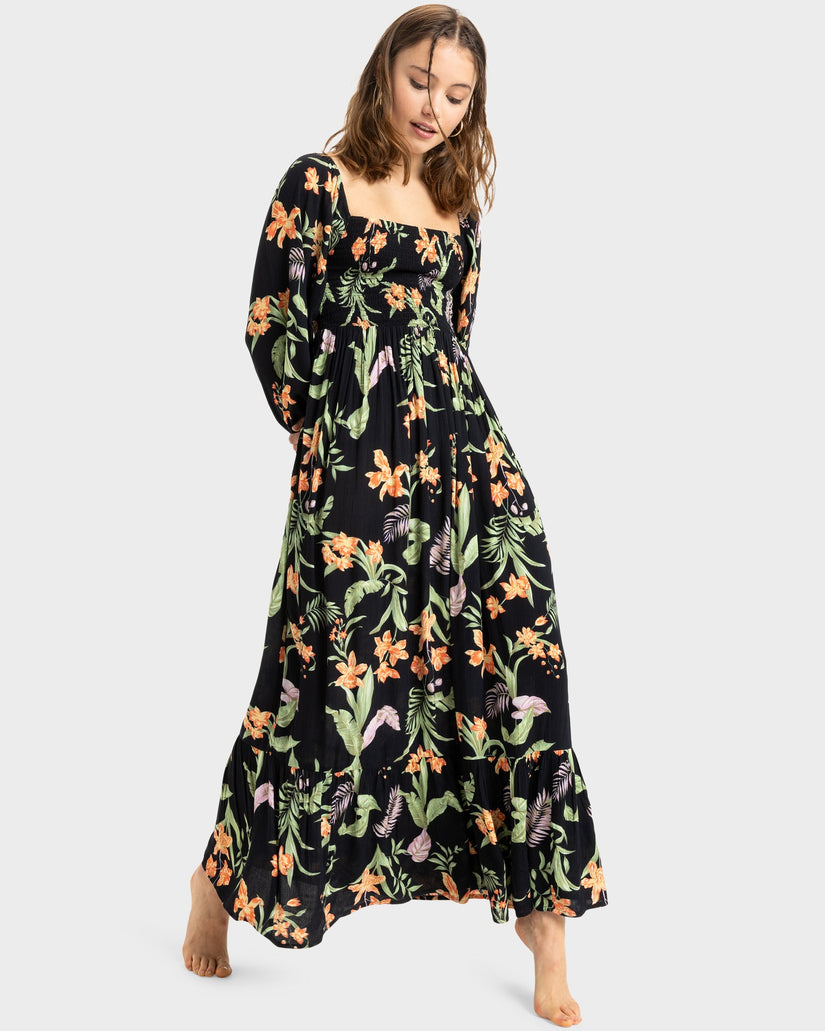 Womens Black Sands Maxi Dress