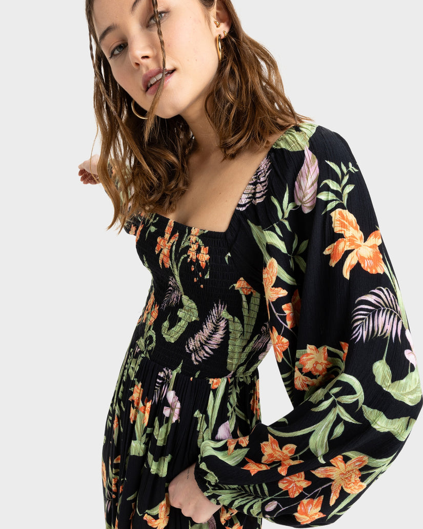 Womens Black Sands Maxi Dress