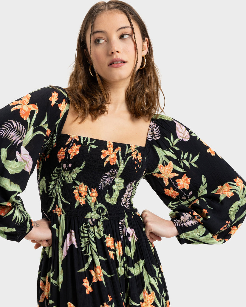 Womens Black Sands Maxi Dress