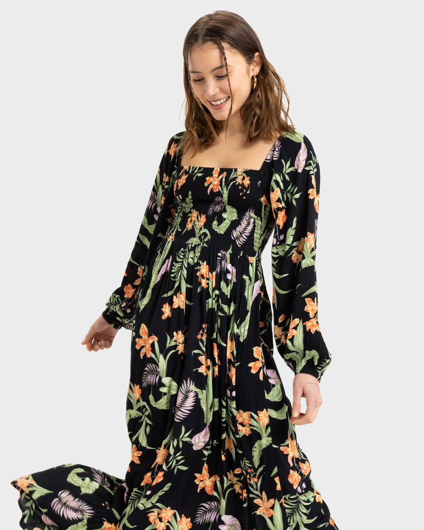 Womens Black Sands Maxi Dress