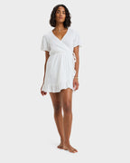 Womens Zenit Wrap Solid Mini Dress